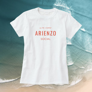 Lebhafte Retro Orange Social Media-Marke T-Shirt