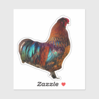 Lebhafte Rooster-Aufkleber - Farm Fresh Design Aufkleber