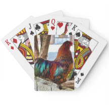 Lebhafte Rooster Custom Poker Cards