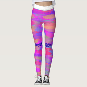 Lebhafte rosa abstrakte Camouflage-Leggings Leggings