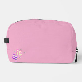 Lebhafte rosa Bee-uty-Tasche mit Honeycomb-Design Waschbeutel