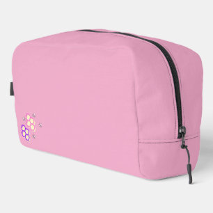 Lebhafte rosa Bee-uty-Tasche mit Honeycomb-Design Waschbeutel