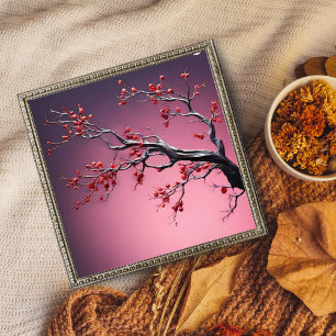 Lebhafte rosa Kirsche Blossom Treatment Art Fotodruck