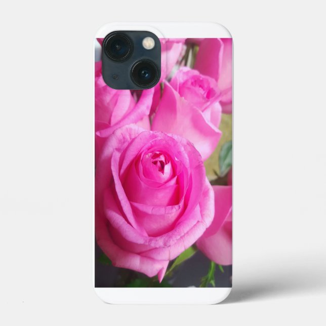 Lebhafte rosa Rosen Case-Mate iPhone Hülle (Rückseite)