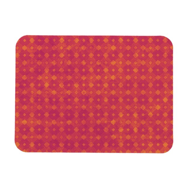 Lebhafte rosa und gelbe Diamanten Magnet (Horizontal)