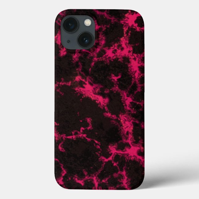 Lebhafte Rosa und Schwarze Flammen Case-Mate iPhone Hülle (Rückseite)