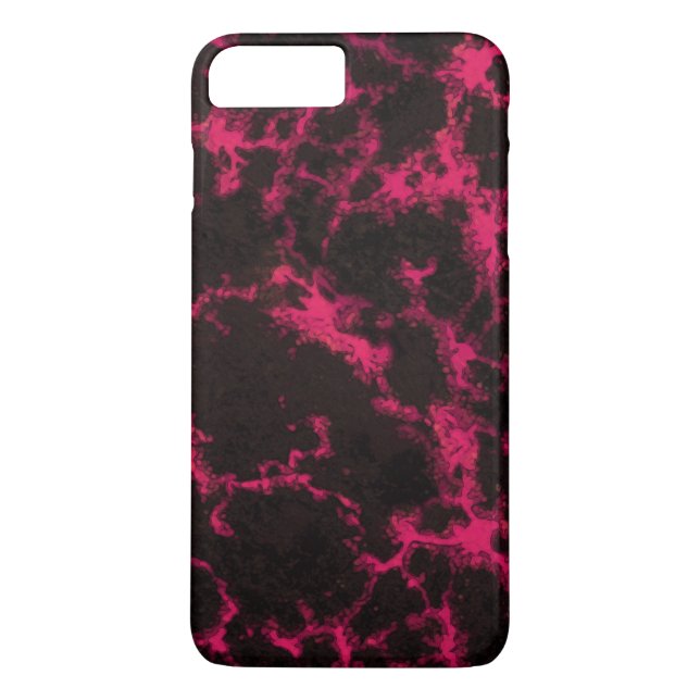 Lebhafte Rosa und Schwarze Flammen Case-Mate iPhone Hülle (Rückseite)