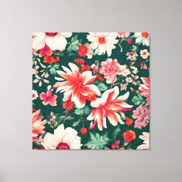 Lebhafte, rosa und zarte weiße Blume Leinwanddruck