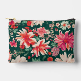Lebhafte, rosa und zarte weiße Blume Zubehörtasche
