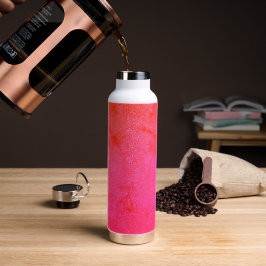 Lebhafte rosafarbene, gesprenkelte Stahlflasche Trinkflasche