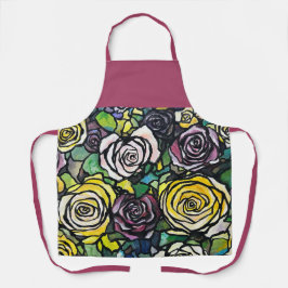 Lebhafte Rose Bouquet-Schürze Schürze