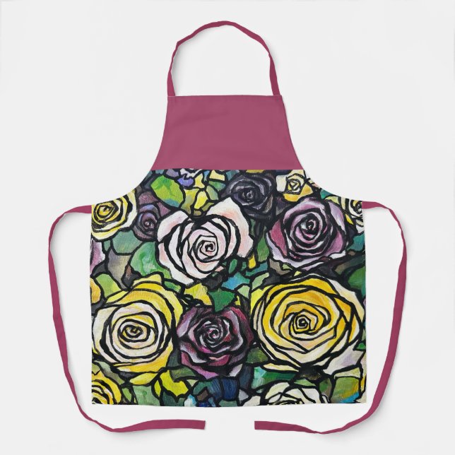 Lebhafte Rose Bouquet-Schürze Schürze (Vorderseite)