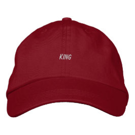 Lebhafte Rote Kappe mit King Custom Printed Text