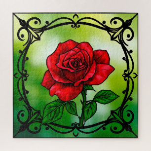 Lebhafte rote Rose