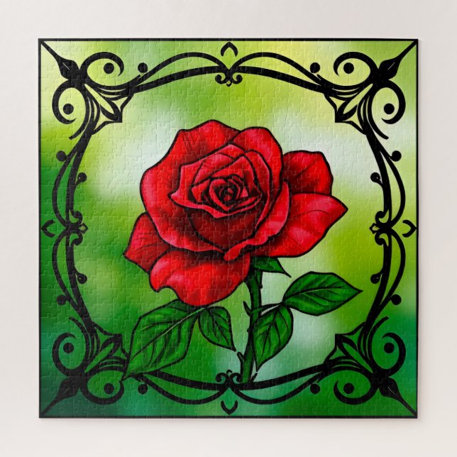 Lebhafte rote Rose (Vertikal)