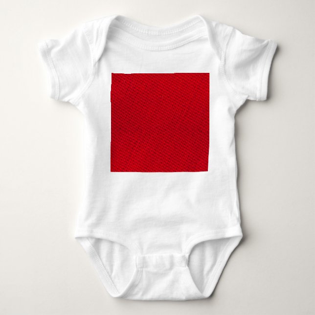 Lebhafte rote Textur Baby Strampler (Vorderseite)