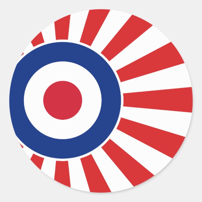 Lebhafte Roundel-Mod JAPAN-Zielmotorrad Runder Aufkleber (Vorderseite)