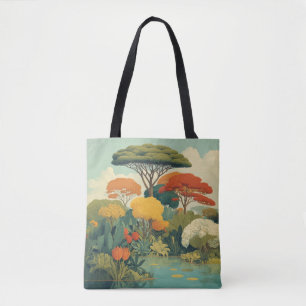 Lebhafte Safari-Jungle-Szene Tasche