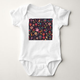 Lebhafte Sammlung großer Blume Baby Strampler