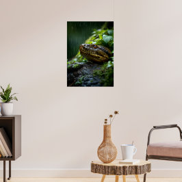 Lebhafte Schlange im Regenwald Poster