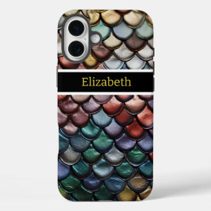 Lebhafte Schlangenwaagen in der Natur iPhone 16 Plus Hülle