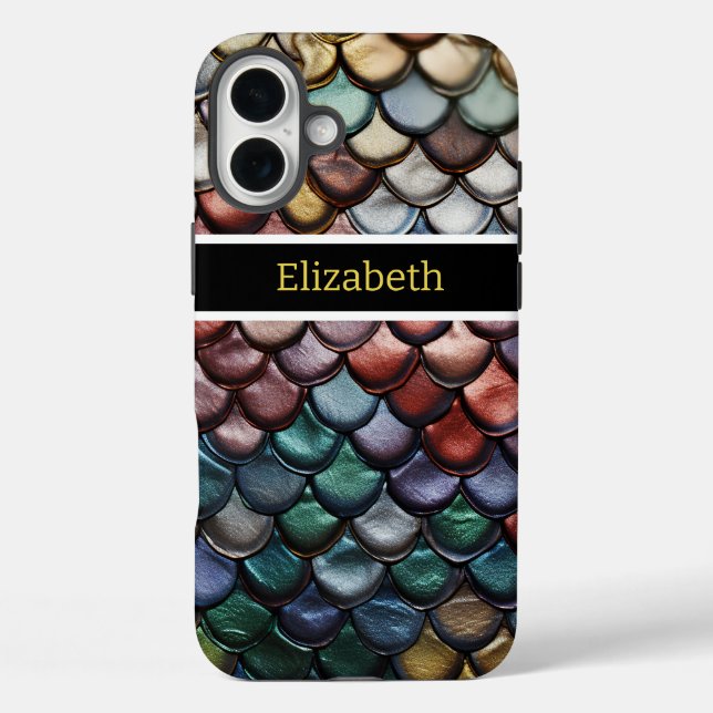 Lebhafte Schlangenwaagen in der Natur iPhone 16 Plus Hülle (Rückseite)