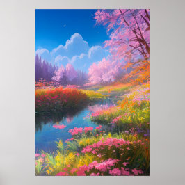 Lebhafte Schönheit des farbenprächtigen Feldes der Poster