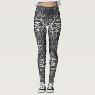 Lebhafte schwarz-weiße "Ratti_Creative_Arts" Leggings