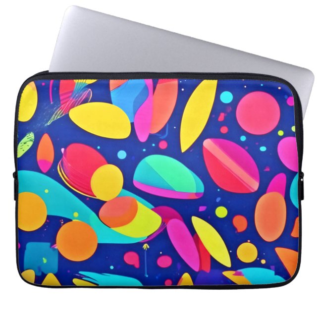 Lebhafte Shapescape Art Laptopschutzhülle (Vorderseite)