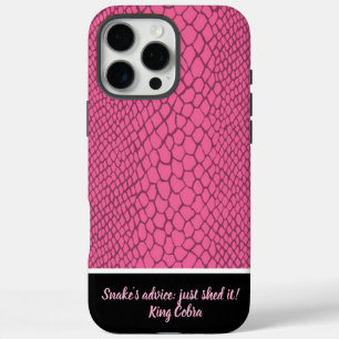 Lebhafte Snakeskin-Textur in auffallenden rosa Far iPhone 16 Pro Max Hülle
