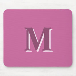 lebhafte, solide rosa Monogramm Mousepad