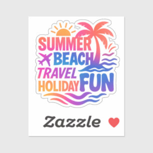 Lebhafte Sommertypografie-Collage mit grafischem F Aufkleber