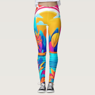 Lebhafte Sonnenaufgangslandschaft Leggings