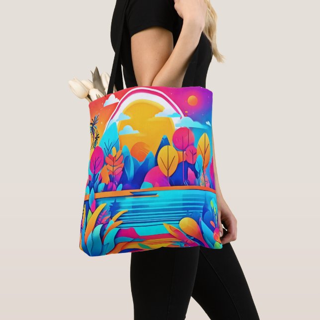Lebhafte Sonnenaufgangslandschaft Tasche (Von Nahem)