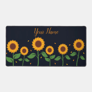 Lebhafte Sonnenblumen strahlend fröhlicher Glanz Schreibtischunterlage