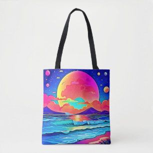 Lebhafte Sonnenuntergangslandschaft Tasche