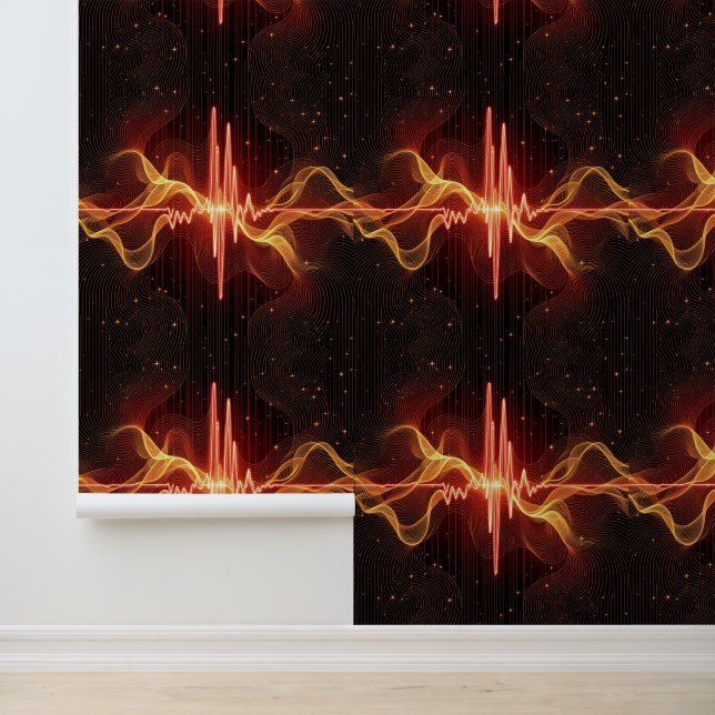Lebhafte Soundwave Energy Art Tapete (Anwendung)