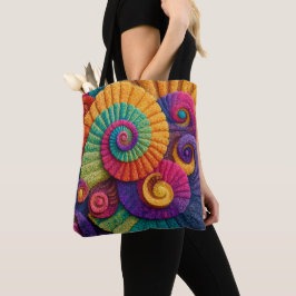 Lebhafte Spiral-Abstrakte Muster Tasche