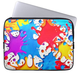 Lebhafte Splash der Neonfarben Laptopschutzhülle