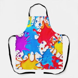 Lebhafte Splash der Neonfarben Schürze