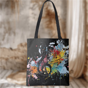 Lebhafte Splashy Music Lover's Tote Bag Tasche