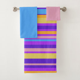Lebhafte Streifen Badhandtuch Set