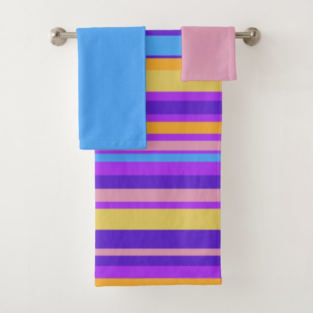 Lebhafte Streifen Badhandtuch Set (Insitu)