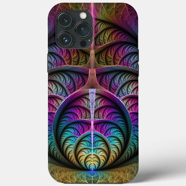 Lebhafte Strukturen Farbenfrohe Abstrakte Fraktal  Case-Mate iPhone Hülle (Rückseite)