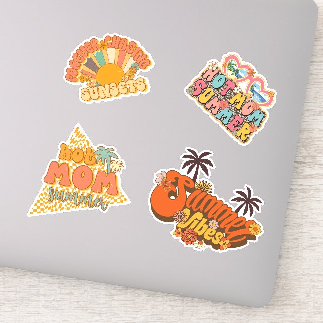 Lebhafte Summer Fun Sticker Collection - Set von 4 (Detail)