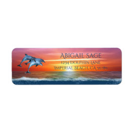 Lebhafte Sunset Delphins Jumping Ocean Address