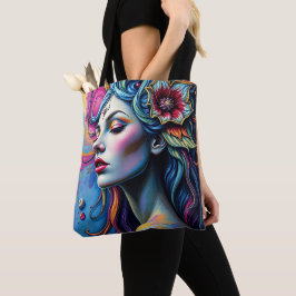 Lebhafte surreale Porträtkunst Tasche