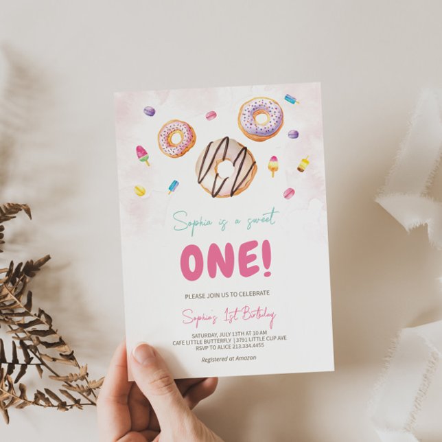 Lebhafte süße Einladung einen Geburtstag (Von Creator hochgeladen)