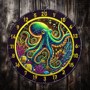 Lebhafte Tentakel Octopus Dartboard Dartscheibe