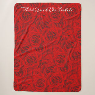 Lebhafte tiefe Rote Rosen Romantische Frauenleiden Sherpadecke